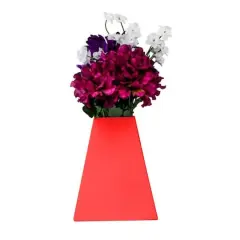 JAM Paper Pop-Up Vase Boxes, 3ct. Rose Red