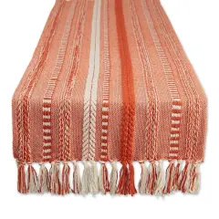 DII&reg; 72" Braided Stripe Table Runner Vintage Red