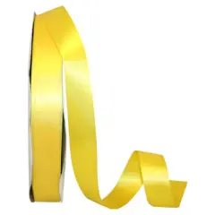 JAM Paper 7/8" x 100yd. Double Face Satin Ribbon Yellow