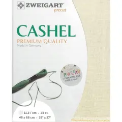 Zweigart&reg; Cashel Precut 28 Count Premium Fabric, 19" x 27" Platinum