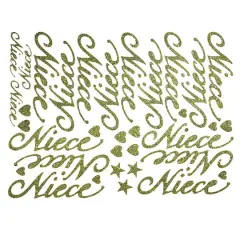 JAM Paper Niece Gold Script Floral Adhesive