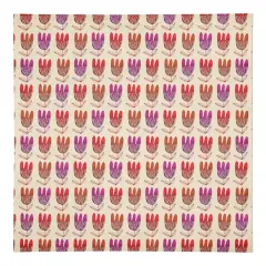 Modern Floral Pattern 10" x 10" Cotton Twill Napkin