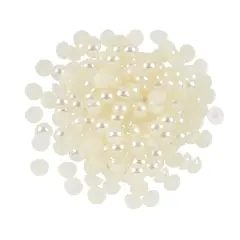 Plastic Flatback Pearls by Bead Landing&trade; Ivory