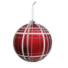 8.25" Red & Silver Glitter Jumbo Ball Ornament by Ashland&reg;