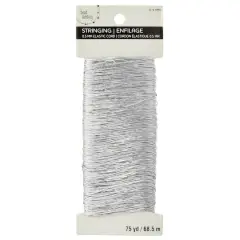 0.5mm Silver Elastic Cord by Bead Landing&trade; 