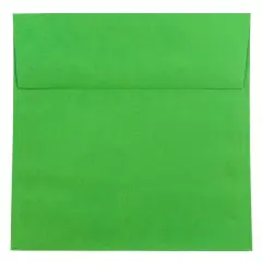 JAM Paper 8.5" x 8.5" Green Square Colored Invitation Envelopes, 25ct.