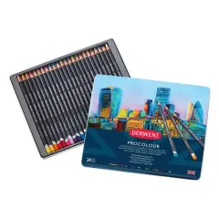 Derwent&reg; Procolour Pencil 24 Color Tin Set