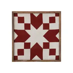 Hello Honey&reg; Framed Cotton Patchwork Fabric Wall D&eacute;cor