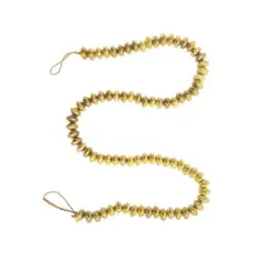 Hello Honey&reg; 6ft. Brass Finished Hammered Metal Bead Garland