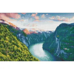 Diamond Dotz&reg; Squares Intermediate Mighty River Diamond Facet Art Kit