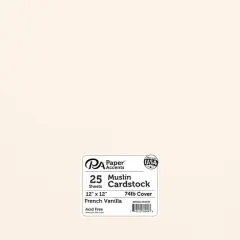 PA Paper&trade; Accents 12" x 12" 74lb. Cardstock, 25 Sheets Vanilla