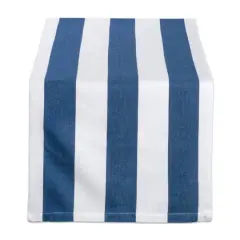DII&reg; 108" Navy & White Dobby Stripe Table Runner