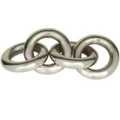 16" Aluminum Chain Sculpture Silver