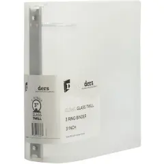 JAM Paper Designders&reg; 3" Clear Plastic 3 Metal Ring Binder