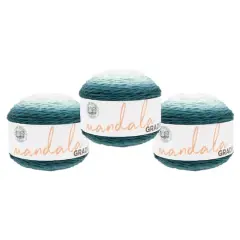3 Pack Lion Brand&reg; Mandala&reg; Gradient Yarn Dark Teal
