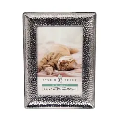 Expressions&trade; Silver Hammered Metal Frame by Studio D&eacute;cor&reg;
