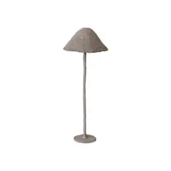 Hello Honey&reg; 30.5" Gray Handmade Paper Mache & Metal Mushroom Table Lamp