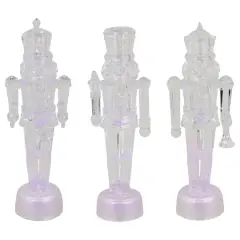 7.5" LED Icy Crystal Nutcracker Christmas Figurine Set