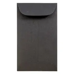 JAM Paper 2.5" x 4.25" Black Coin Business Envelopes, 50ct.