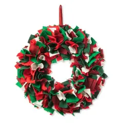 Glitzhome&reg; 19.25" Christmas Multicolor Felt Wreath