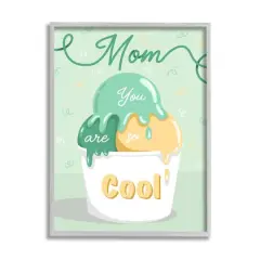 Stupell Industries Mom You Are So Cool Ice Cream Framed Giclee Art Gray