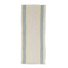 Hello Honey&reg; 72" Blue & White Stripes Woven Cotton Table Runner
