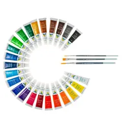Art Alternatives Economy Gouache 24 Color Paint Set, 12mL Tubes