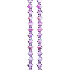 Preciosa Glass Crystal Bicone Beads, 6mm by Bead Landing&trade; Tanzanite AB