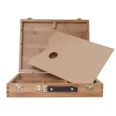 Pacific Arc 14" x 11" Bamboo Paint Box with Palette & 5 Compartments