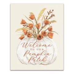 Welcome Pumpkin Patch Canvas Wall Art