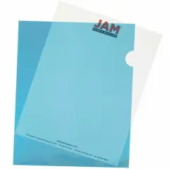 JAM Paper 9" x 11.5" Plastic Sleeves, 12ct. Blue