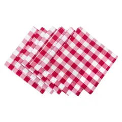 DII&reg; Red & White Checkers Napkin, 6ct.