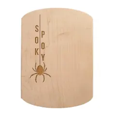 Spooky Hanging Spider 11" x 8" Maple Oval Cutting Board