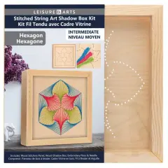 Leisure Arts&reg; Hexagon Stitched String Art Shadow Box Kit