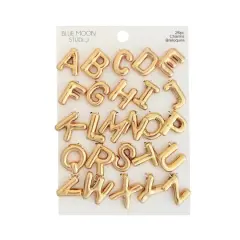 Blue Moon Studio&trade; Gold-Colored Alphabet Balloon Charm Set