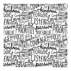 Wisdom Words 10" x 10" Cotton Twill Napkin