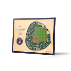 MLB Team 5-Layer StadiumView Wall Art Milwaukee Brewers