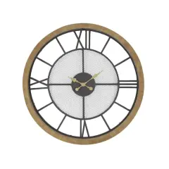 40" White Wood Vintage Wall Clock