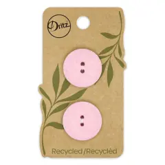Dritz&reg; 23mm Recycled Cotton Round Buttons, 6ct. Light pink