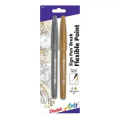 Pentel&reg; Sign Pen&reg; Brush Flexible Point 2 Set