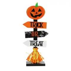 13" Jack-o'-Lantern Trick-or-Treat Tabletop Road Sign by Ashland&reg;