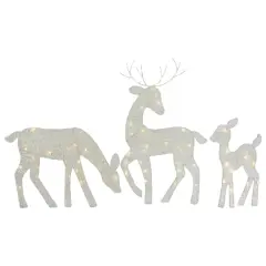 White LED Reindeer Family Outdoor Christmas D&eacute;cor Set