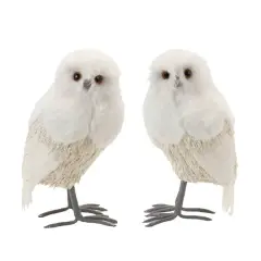 12.5" Winter Owl D&eacute;cor Set