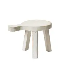 Hello Honey&reg; 9.5" White Decorative Textured Wood Pedestal