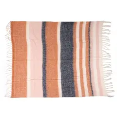 Hello Honey&reg; Multicolor Light Striped Acrylic and Wool Throw Blanket
