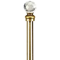 Home Details Crystal Ball Curtain Rod Antique Brass