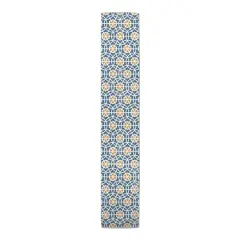 Yellow & Blue Hexagons Indoor/Outdoor Table Runner