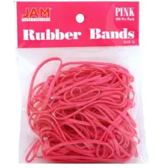 JAM Paper Size 33 Rubber Bands, 100ct. Pink
