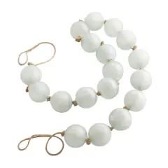 8ft. Extra Long Handmade Glass Beaded Garland with Tassels Teal