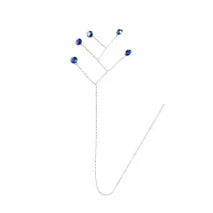 JAM Paper Rinestone Quintet, 12ct. Topaz Blue with Silver Stem